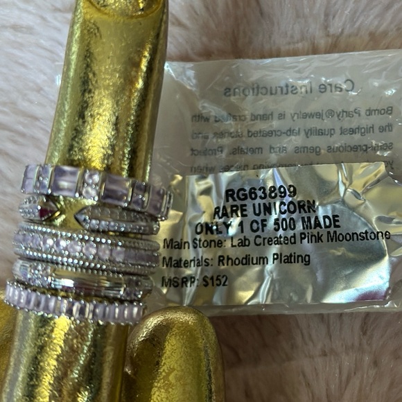 Rare Unicorn Delicate - lab created pink moonstone - Size 8 - Picture 5 of 5